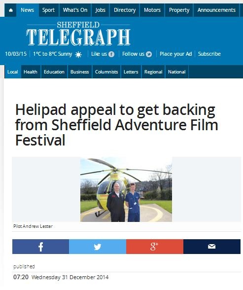 Sheffield Telegraph - Helipad appeal