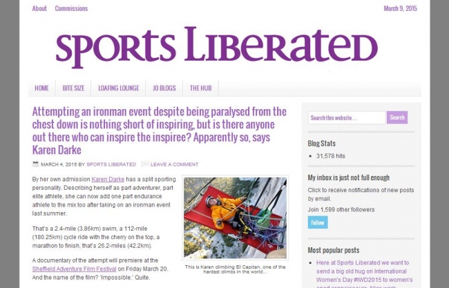 Sports Liberated - Karen Darke