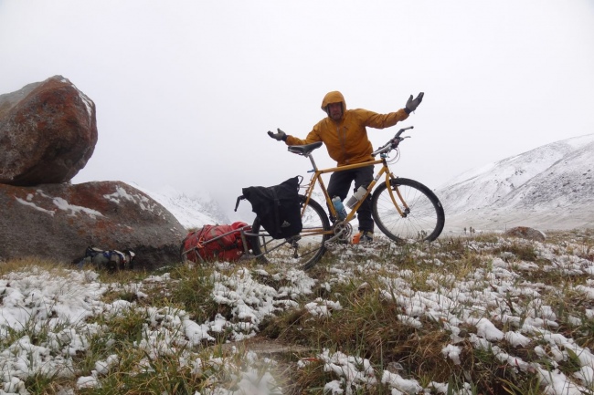 RoadFromKarakol Kyle in snowy landscape creditKyleDempster